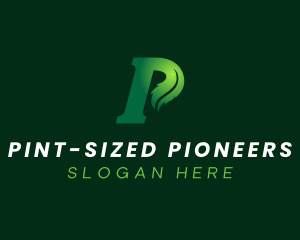 Eco Leaf Letter P logo design