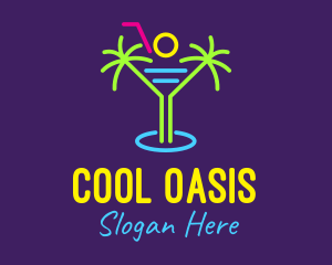 Tropical Island Beach Cocktail logo