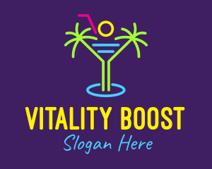 Tropical Island Beach Cocktail logo