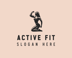 Woman Fitness Trainer logo design