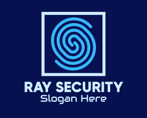 Fingerprint Security Scan logo design