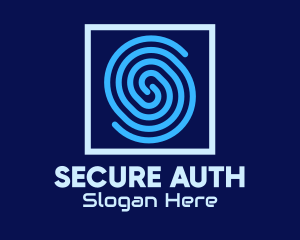 Fingerprint Security Scan logo design