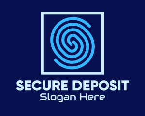 Fingerprint Security Scan logo design