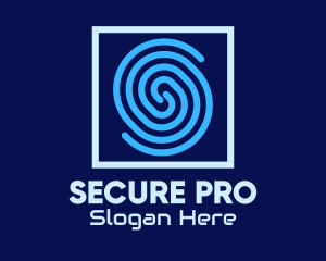 Fingerprint Security Scan logo design