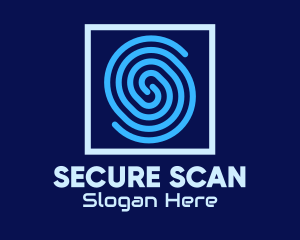 Fingerprint Security Scan logo design