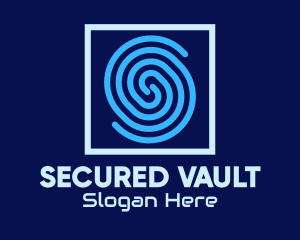 Fingerprint Security Scan logo design