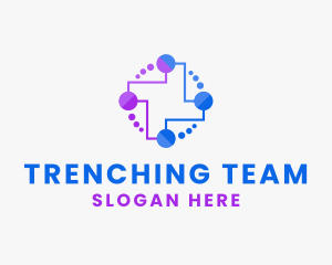 Colorful Team Network logo design