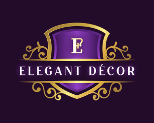 Premium Decorative Ornamental Shield logo design