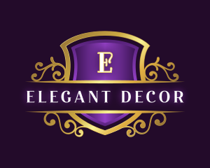 Premium Decorative Ornamental Shield logo design