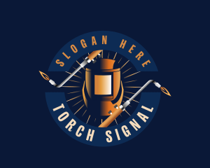 Welding Helmet Torch logo