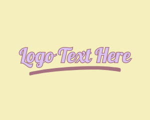 Quirky Pastel Wordmark logo