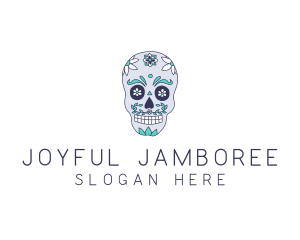 Flower Festive Skull  logo
