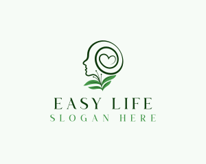 Eco Leaf Mental Health logo design