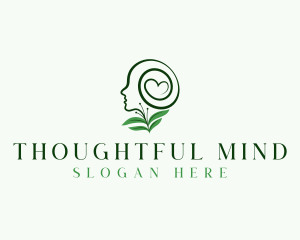 Eco Leaf Mental Health logo design