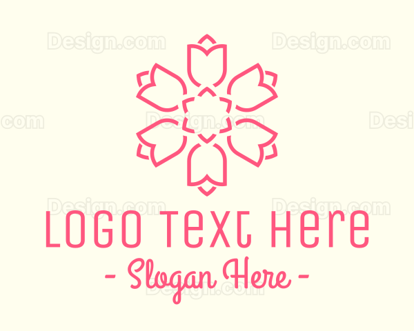 Beautiful Tulip Hexagon Logo