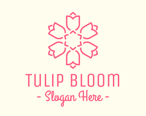 Beautiful Tulip Hexagon logo