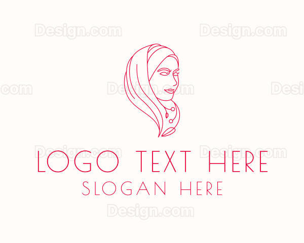 Muslim Hijab Beauty Woman Logo