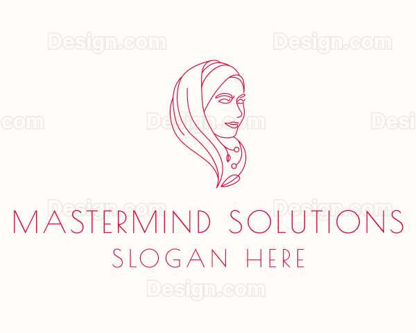 Muslim Hijab Beauty Woman Logo