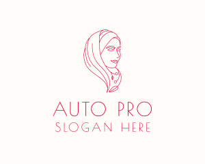Muslim Hijab Beauty Woman Logo