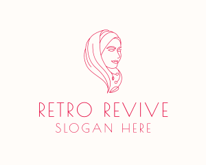 Muslim Hijab Beauty Woman Logo