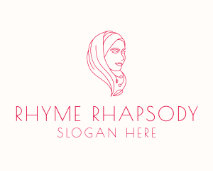 Muslim Hijab Beauty Woman Logo