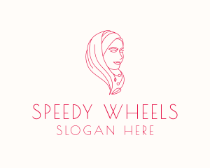 Muslim Hijab Beauty Woman Logo