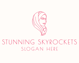 Muslim Hijab Beauty Woman Logo