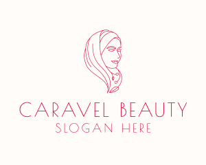 Muslim Hijab Beauty Woman logo design