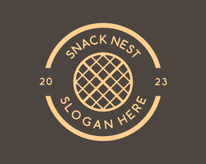 Waffle Snack Breakfast logo design