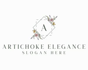 Floral Elegant Wedding logo design