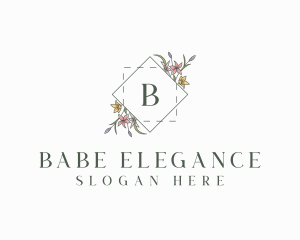 Floral Elegant Wedding logo design