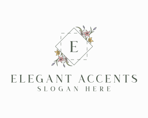 Floral Elegant Wedding logo design