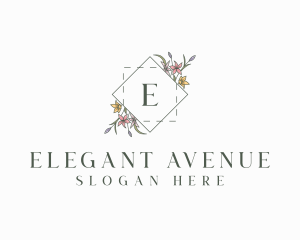 Floral Elegant Wedding logo design