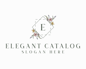 Floral Elegant Wedding logo design