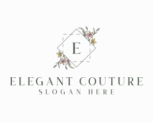 Floral Elegant Wedding logo design