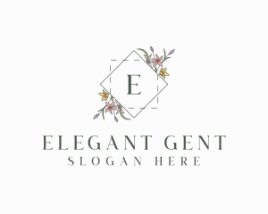 Floral Elegant Wedding logo design