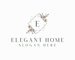 Floral Elegant Wedding logo design