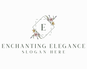 Floral Elegant Wedding logo design