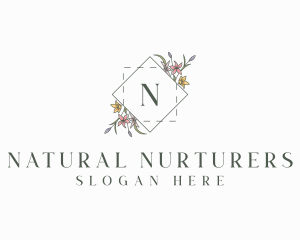 Floral Elegant Wedding logo design