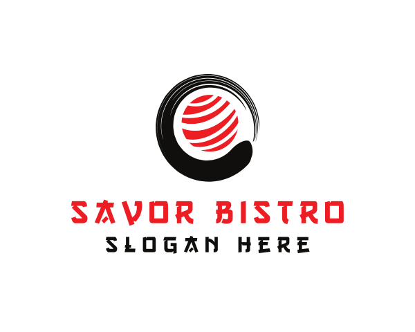 Red Sushi logo example 1