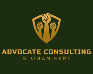Golden Unity Fist logo