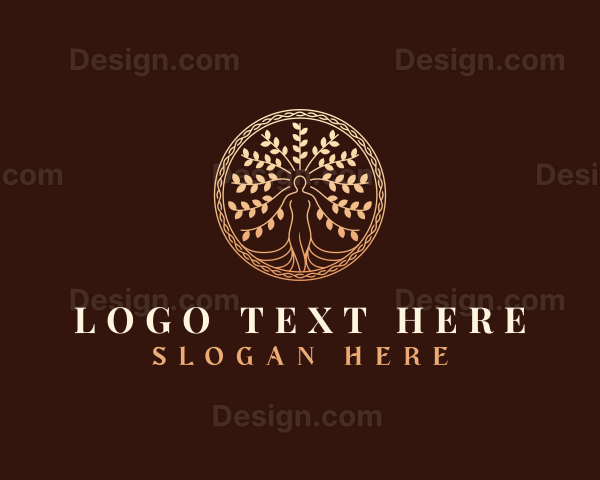 Decorative Woman Tree Logo
