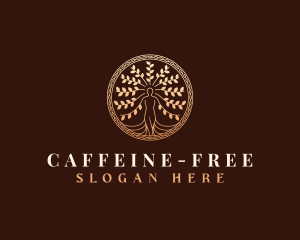 Decorative Woman Tree logo design