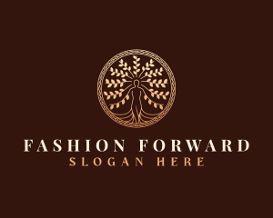 Decorative Woman Tree logo