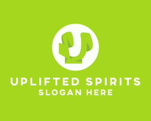 Modern Natural Letter U logo design