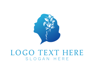 Blue Floral Hair Beauty logo