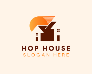 Town House Roofing logo design