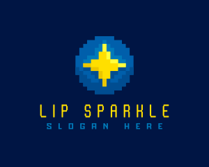 Star Sparkle Pixelated logo design