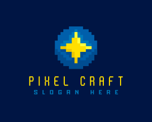 Star Sparkle Pixelated logo design