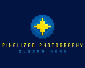 Star Sparkle Pixelated logo design